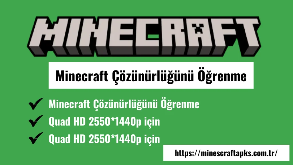Minecraft Çözünürlüğünü Öğrenme