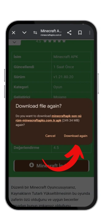 APK dosyasını indirin.